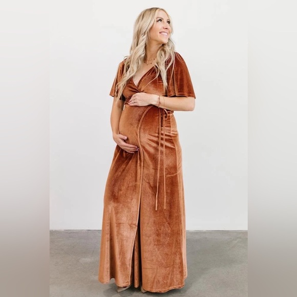 Baltic Born Meghan Velvet Wrap Maxi Dress - Picture 8 of 12